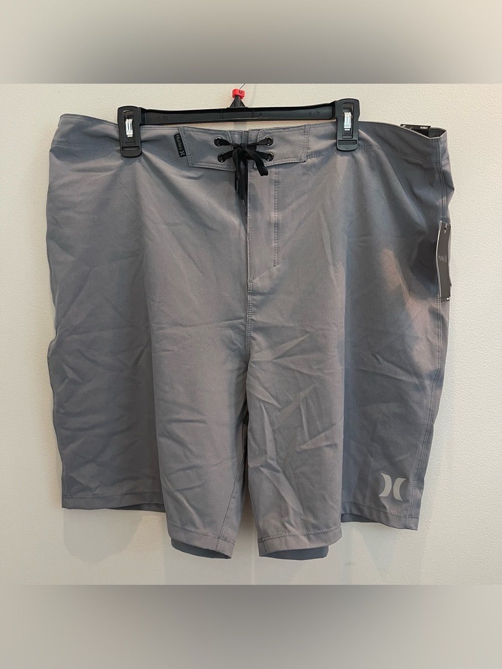 Hurley Board Shorts Gray with Black Drawstring New with Tag Mens 38.